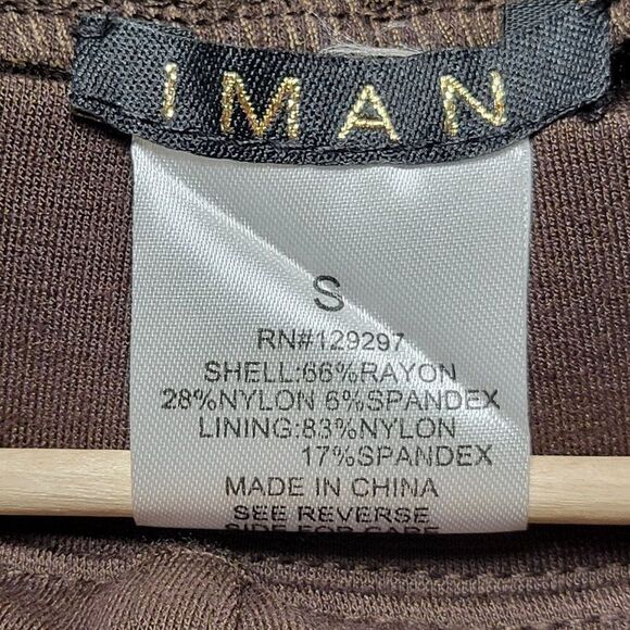 Iman Brown Super Soft Leggings Sz S - Picture 5 of 7